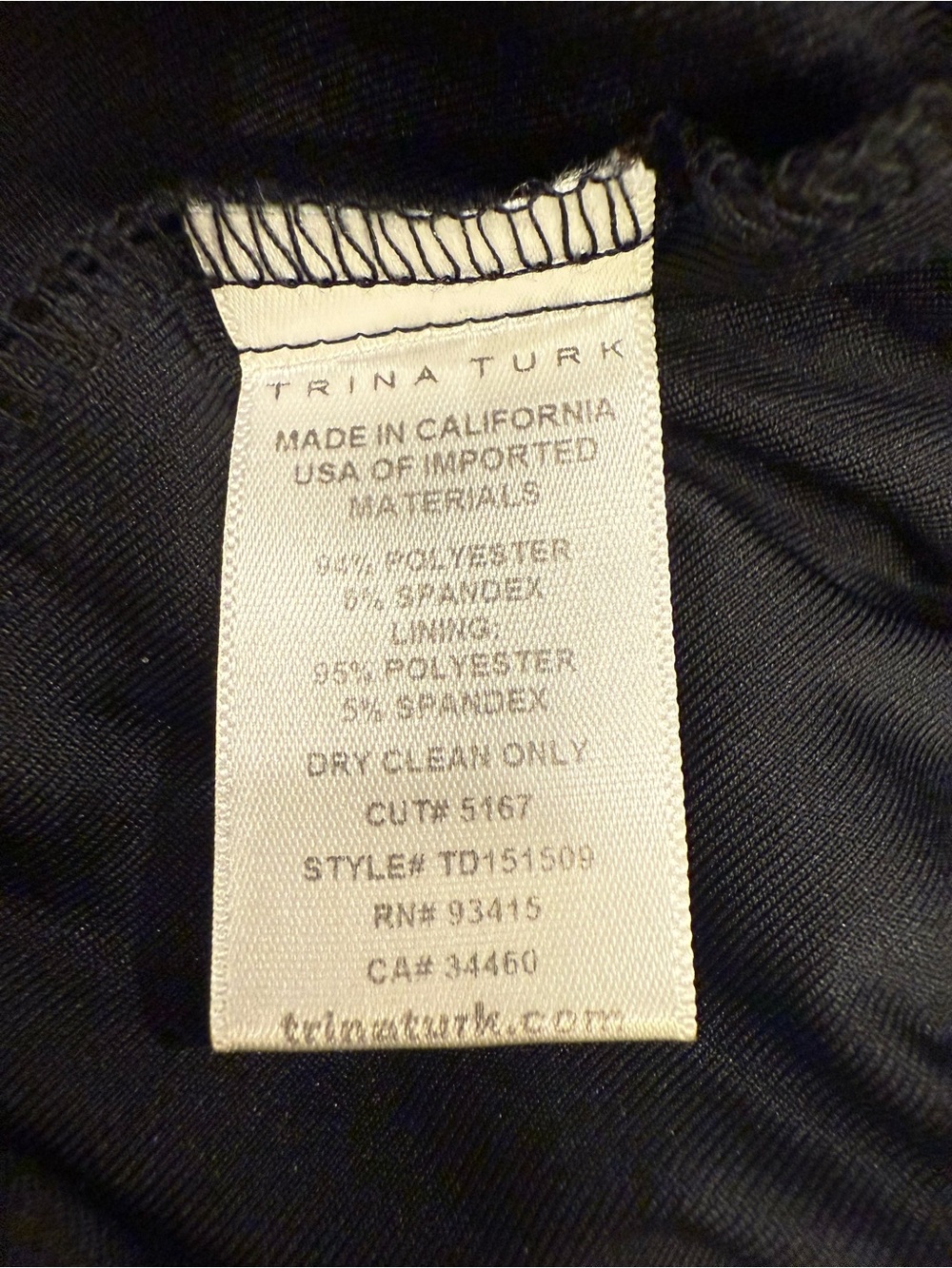 Trina Turk Dress Size 4 Multicolor Geometric V Neck 3/4 Sleeve Shift Lined - Picture 6 of 8